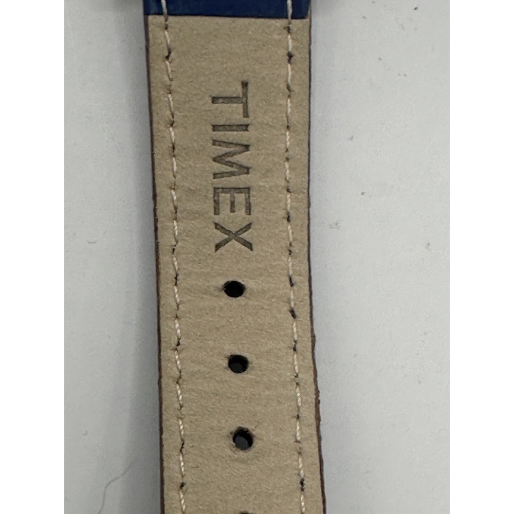 Timex Dark Blue Croco Patterned Ladies Watch‎ T2P093 New Battery 35MM 8" W9 - Picture 9 of 12